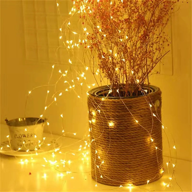 LED String Light Copper Wire Outdoor Led Garland Lamp Christmas Fairy Light For Christmas Tree Wedding Party Home Decoration