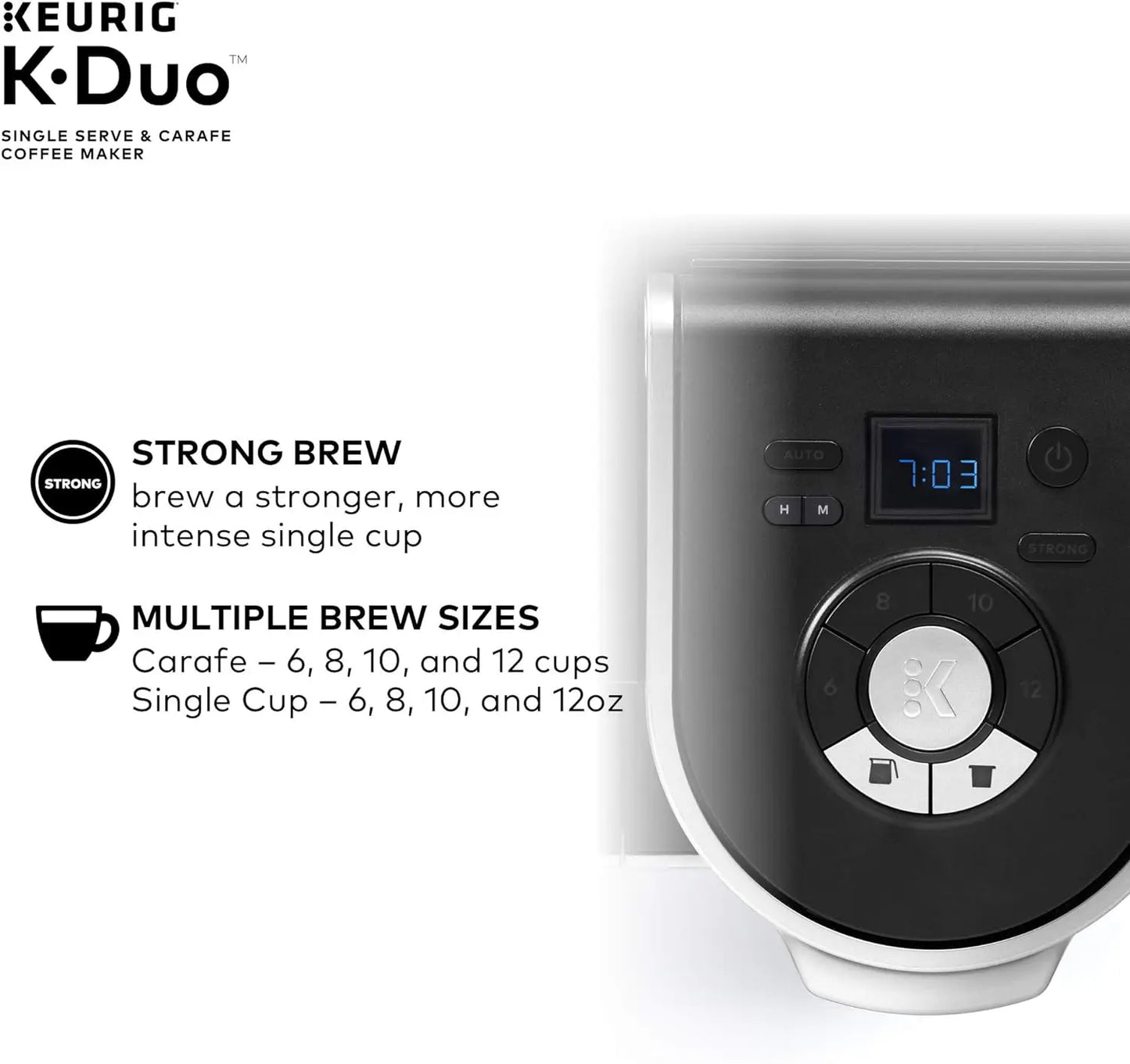 K-Duo Single Serve K-Cup Pod & Carafe Coffee Maker, Black