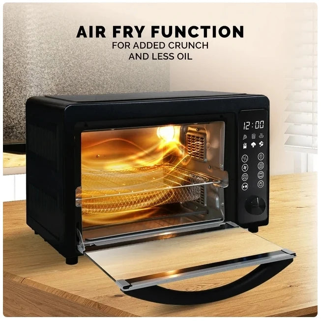 22-Quart Digital Touchscreen Air Fryer Toaster Oven, Black