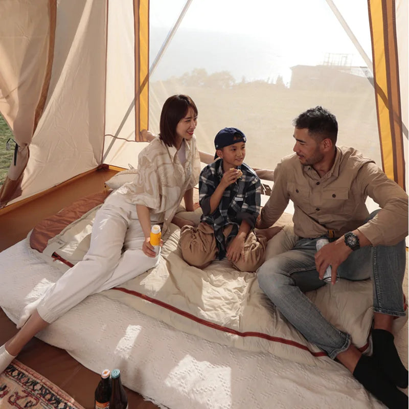 Spring Tent For 4 People Luxury Family Camping Tent Oxford Cloth Ridge Tent Folding Tent Hands Up Tent Easy To Build Beautiful