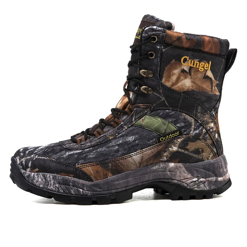 Camouflage Military Boots Waterproof Man Tactical Army Shoes Winter Lace Up Outdoor Canvas Combat Desert Ankle Boots Big 47