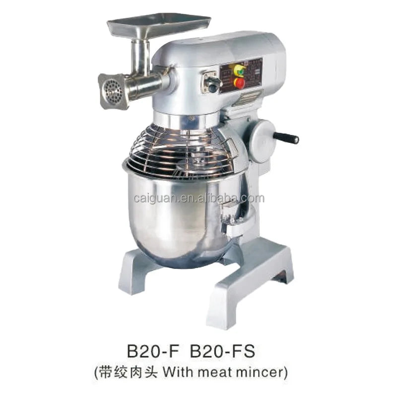 Commercial Stand Mixer 20 Qt Stainless Steel Bowl 1100 W 2 in 1 Multifunctional Electric Food Mixer With Meat Grinder $ 3 Speeds