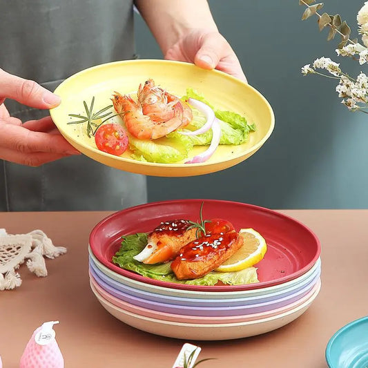 Wheat Straw bone spitting plate Household garbage tray Fruit bowl Snack plate kitchen plates sets dinner plates dishes