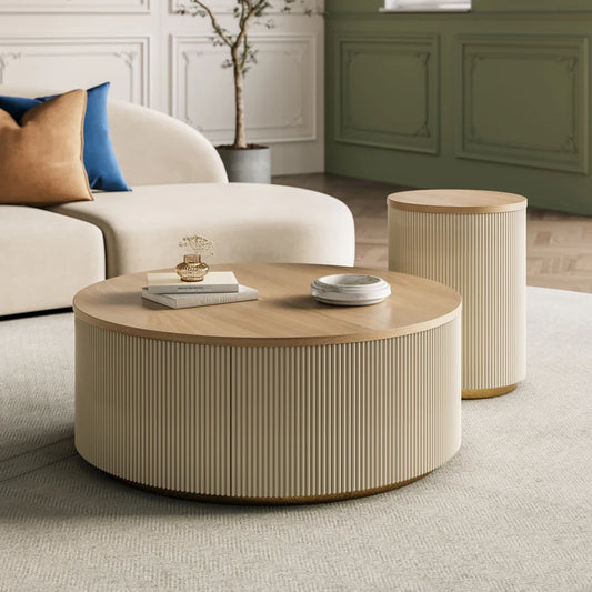 Design Modern Living Room Round Center Coffee Table Simple Unique Tavolino Da Salotto Interior Decoration