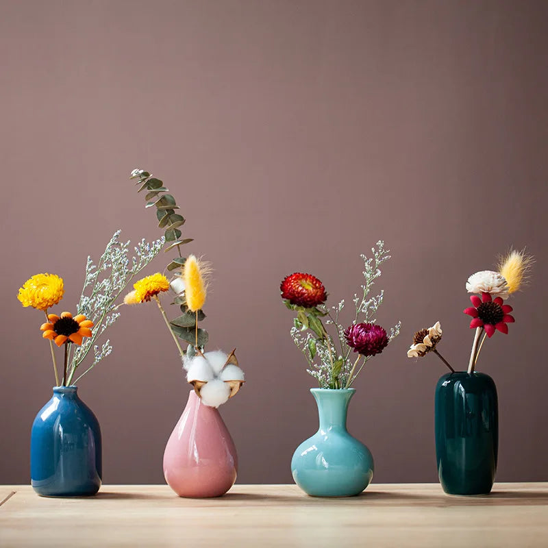 Modern Flower Vases For Homes Home Living Room Decoration Accessories Creative Flower-arranging Ceramic Vase