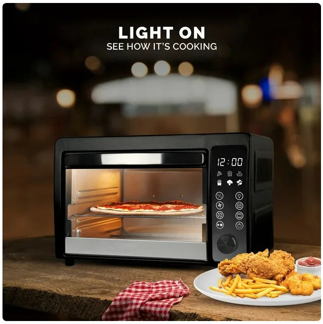 22-Quart Digital Touchscreen Air Fryer Toaster Oven, Black