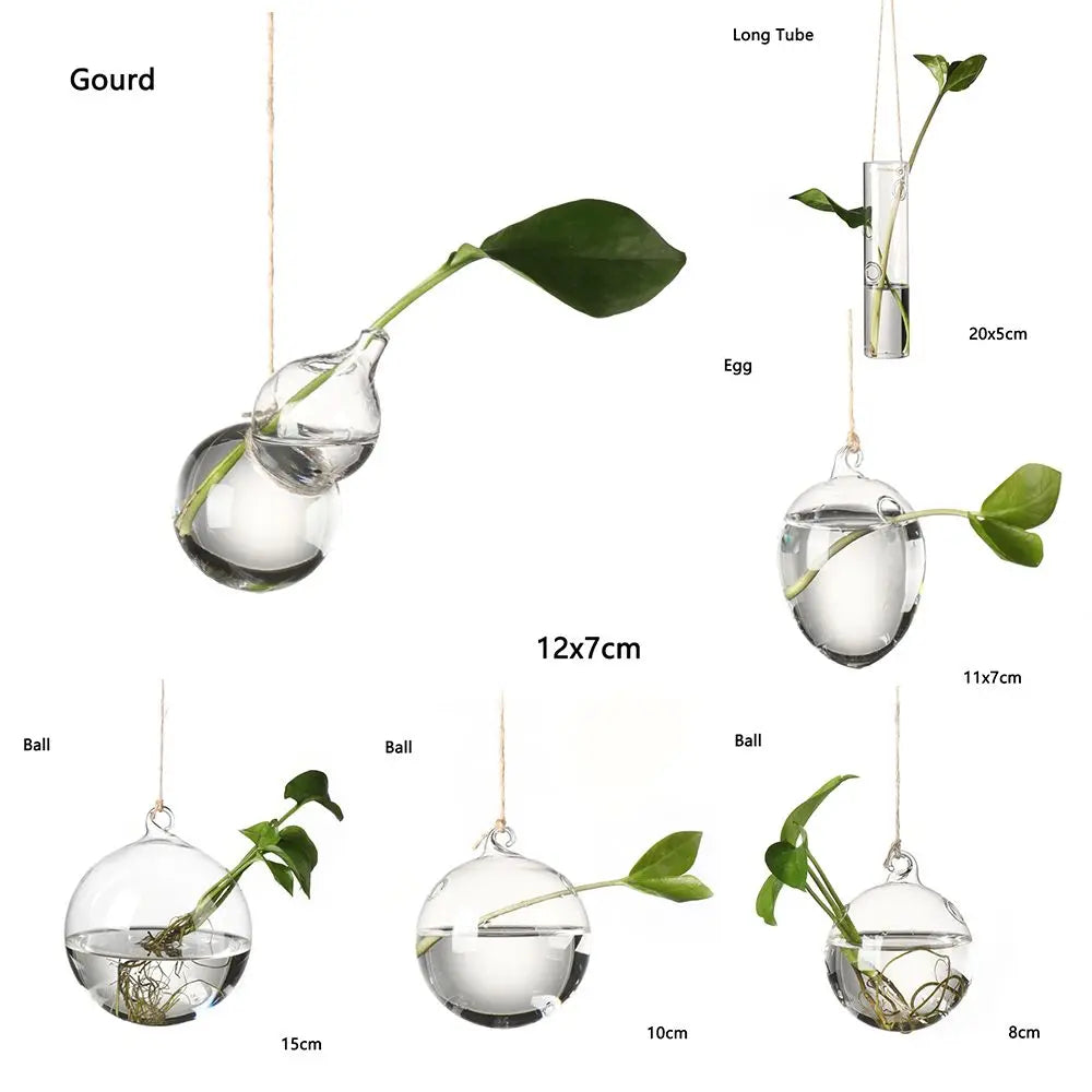 Creative Garden Hanging Glass Ball Vase Hydroponics Flower Plant Pot Terrarium Container Party Wedding Home Decoration