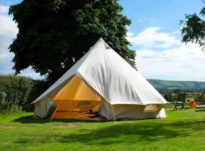 Luxury Outdoor Camping Canvas Glamping Bell Tents 4m