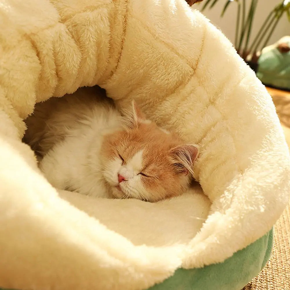 Winter Cat Bed Slippers Shape Warm Pet Bed House Long Plush Dog Bed Warm Sleeping Bag Sofa Cushion Nest For Small Dogs Cats