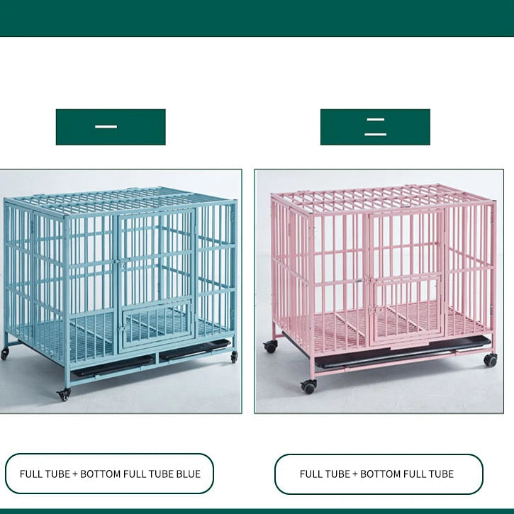 High Quality Factory Outlet Hot Selling Multiple Sizes Single and Double Door Folding Metal Large Dog Cage Pet House