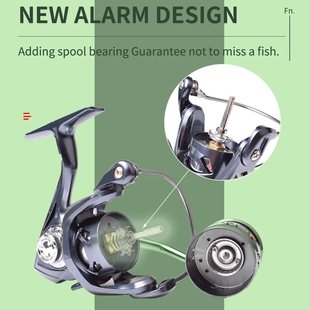 Mavllos Bacchus Trout Spinning Reel, Ratio 6.2:1 Metal Handle+Shllow Spool Ultralight Saltwater Carp Fishing Reel for Bass Pike