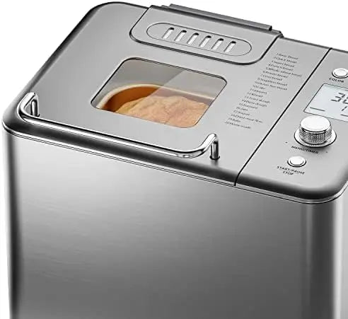 20-in-1 2LB Bread Maker Machine with Gluten Free Pizza Sourdough Setting, Digital, Programmable, 1 Hour Keep Warm, 2 Loaf Sizes,