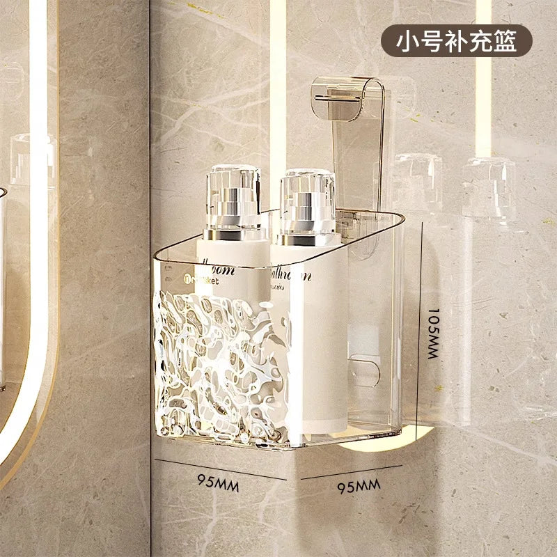 Light Luxury Shampoo Holder Bathroom Shelf Glacial Streak Shower Caddy Storage Rack  for Bathroom Storage Shelfs