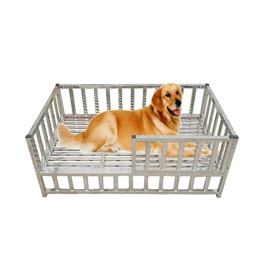 Stainless Steel Pet Bed for Medium Large Dog Dog Kennel for Golden Retriever Teddy Cat Bed