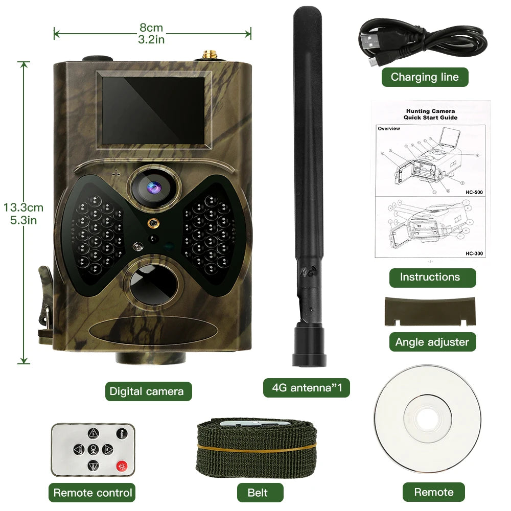 Outdoor MMS SMTP Digital Camera Night Vision Waterproof 12MP Hunting High-definition 2g Trail Camera Waterproof Trap Game Cam