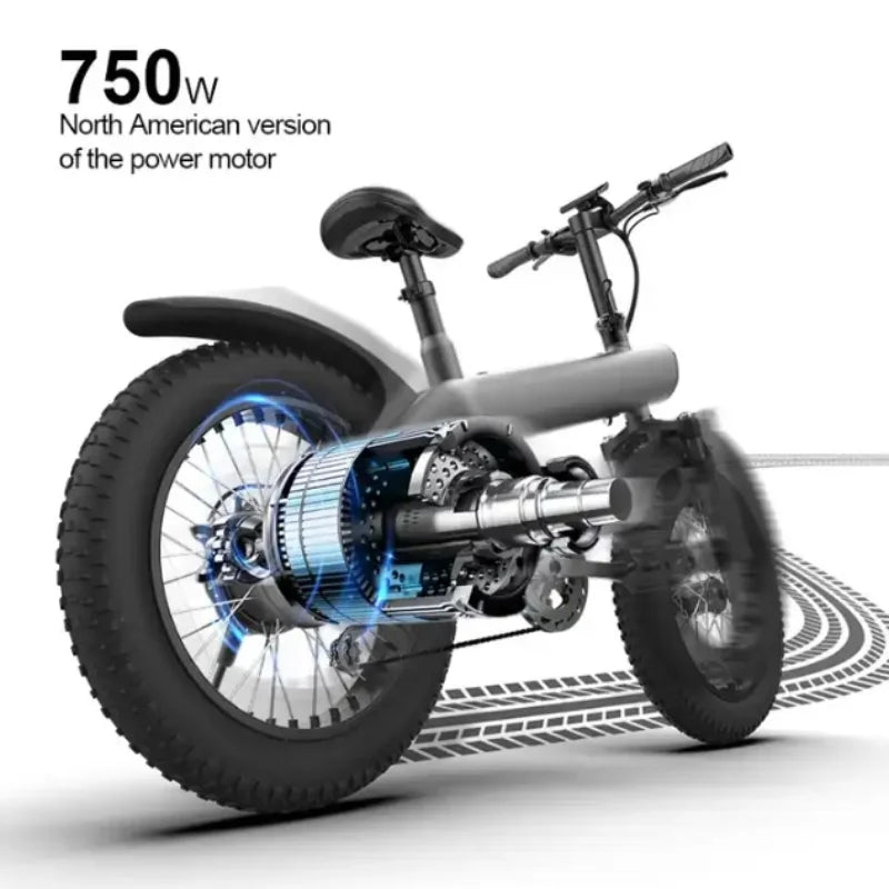 48V 750W High Power Men's  Mountain Electric Ebike  Pedal Assist Electric Battery Cycle Foldable Adult Electric Bike