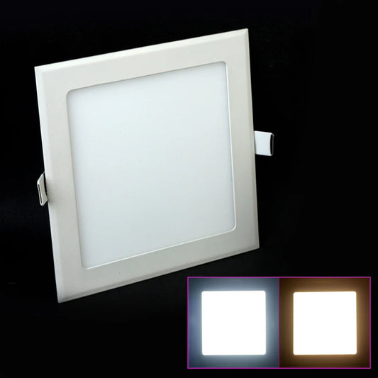 Recessed LED Celing Light 6W 9W 12W 15W 25W Square LED Panel Downlight Aluminium Indoor Lamp AC110V 220V Driver Included