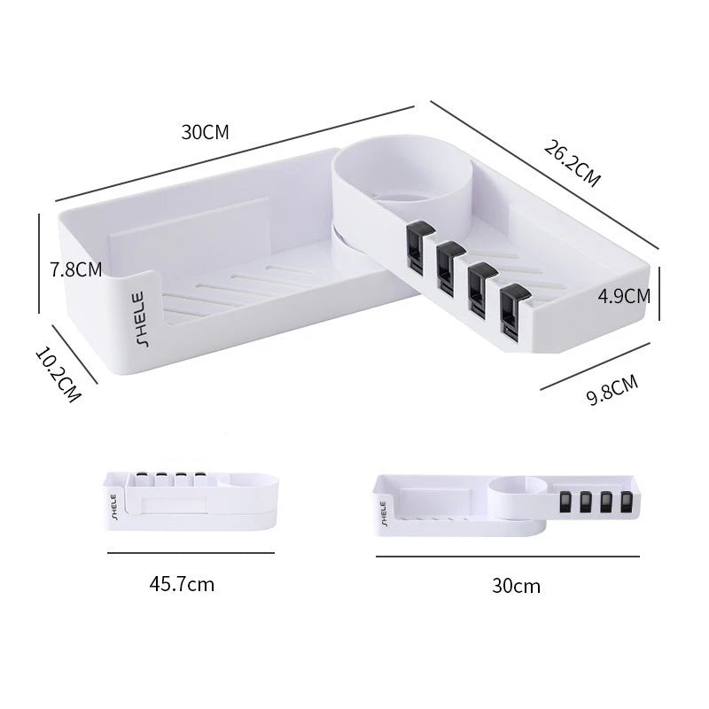 Corner Bathroom Storage Rack Shampoo and Cosmetic Storage Rack Room Shelves Shelf in the With Suction Cup Organizer Telescopic