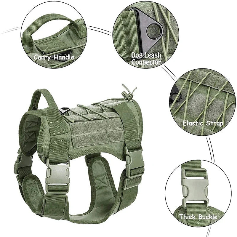 Vest Tactical Harness Medium Dogs Small Training Dog Release Military Padded Set Harness Quick Pet Large Dog For Training