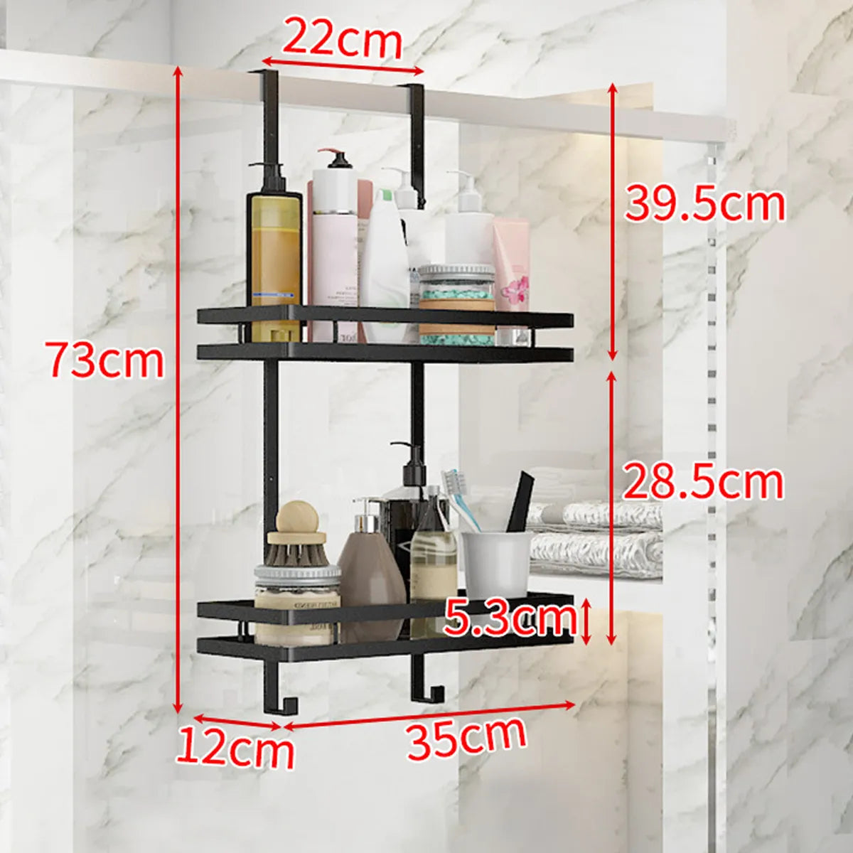 Stainless Hanging Bath Shelves Storage Shelf Rack Bathroom Shelf Organizer Bathroom Basket Holder Steel Hanging Door Shower