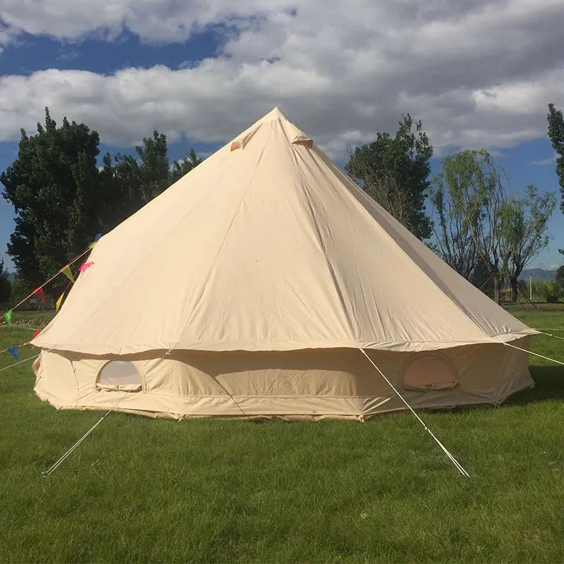 4M 5M 3M TIPI Glamping Resort bell tents hiking travel Indian outdoor A shape cotton canvas tents for camping