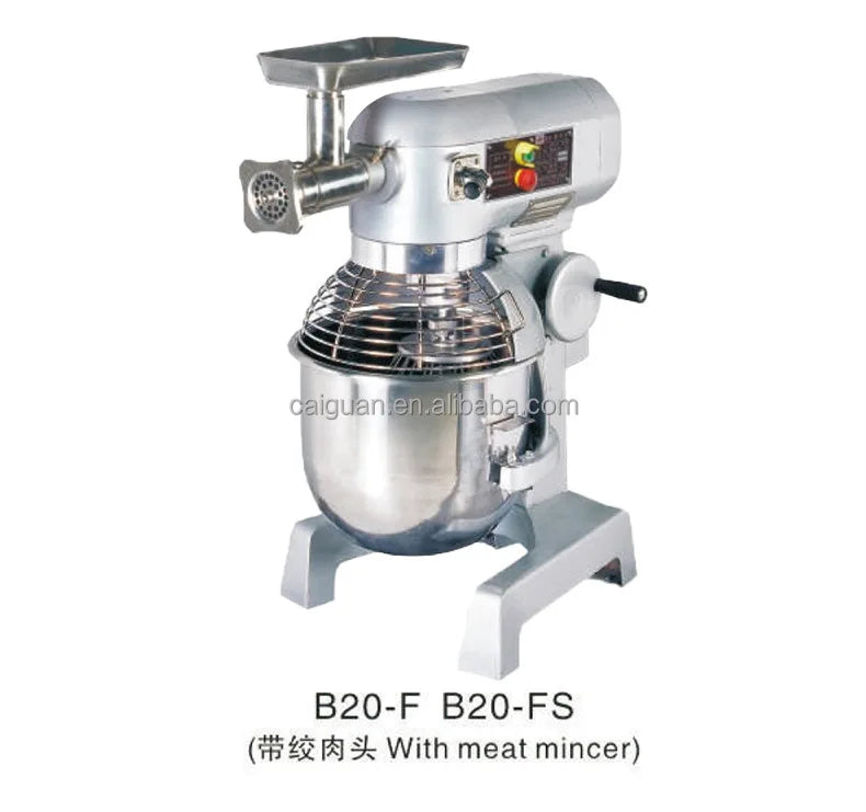 Commercial Stand Mixer 20 Qt Stainless Steel Bowl 1100 W 2 in 1 Multifunctional Electric Food Mixer With Meat Grinder $ 3 Speeds