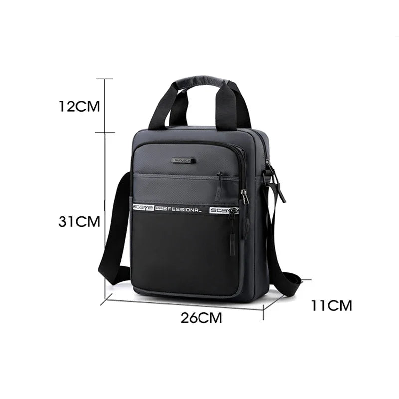 New Large-capacity Shoulder Bag Men's Fashion Messenger Bag Water Repellent Nylon Handbag Put A4 Files Crossbody Bags for Men