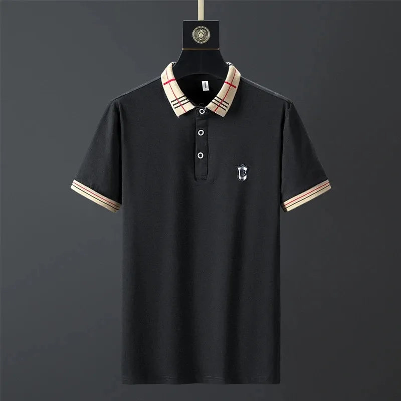 100% Cotton Breathable Brand Polo Shirts Men's Clothing Summer Tops Short Sleeve Casual Cotton Luxury Quality Fashion Clothes