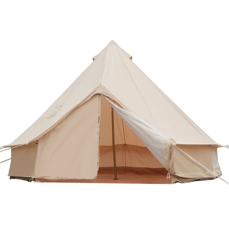 Luxury Canvas Tents Camping Outdoor Waterproof Sturdy Steel Frame Clamping Canvas Bell Tent