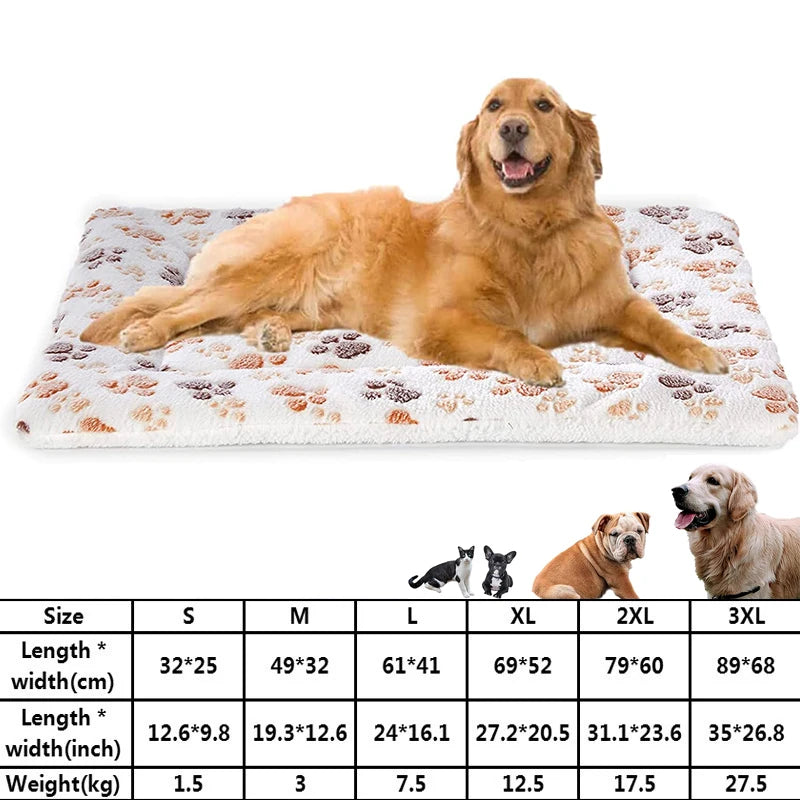 Big dog bed Soft Blanket Flannel Sleeping Pad Dog big Bed Thickened Pet Soft Fur Pad Blanket Mattress Home Warm Carpet Warm