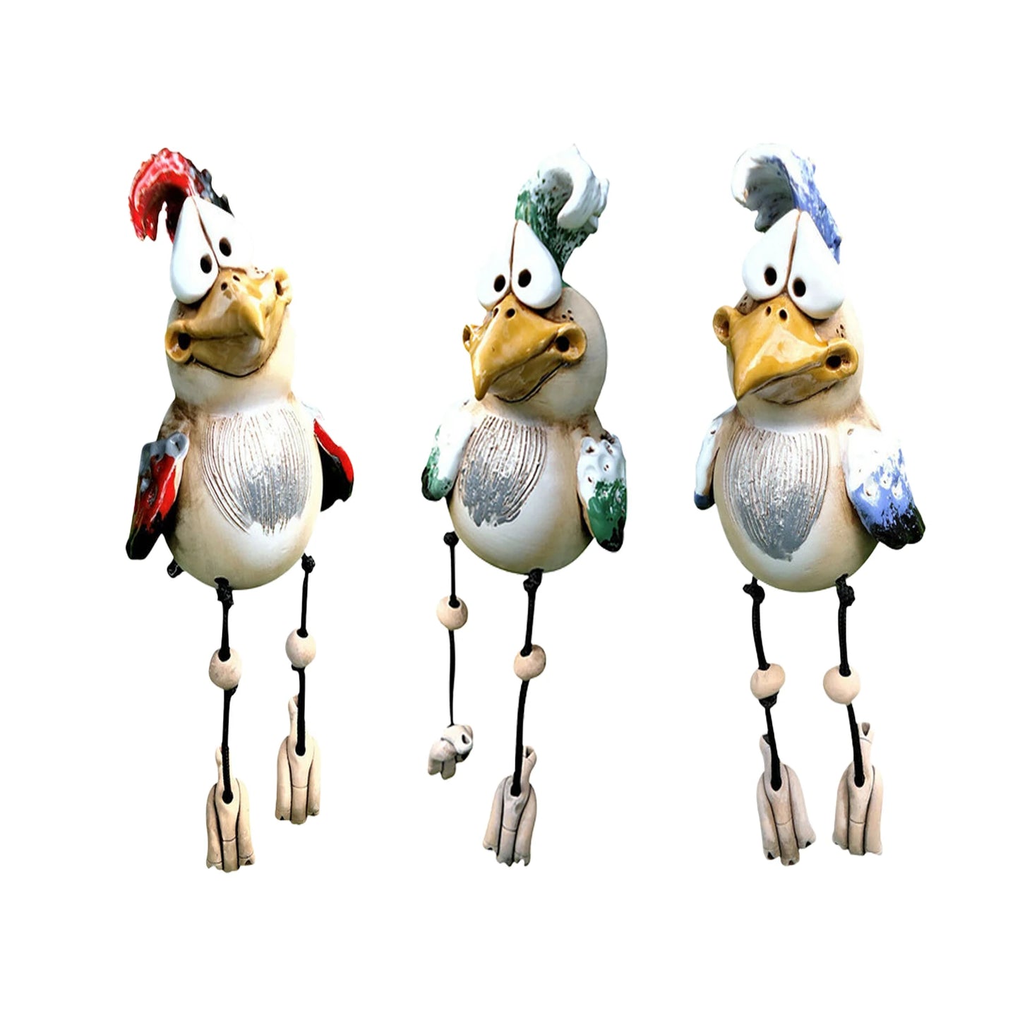 Funny Chicken Decor Resin Rooster Garden Statues Outdoor Yard Art Statues Lawn Decor Sculptures Home Ornaments Wacky Rooster 4in