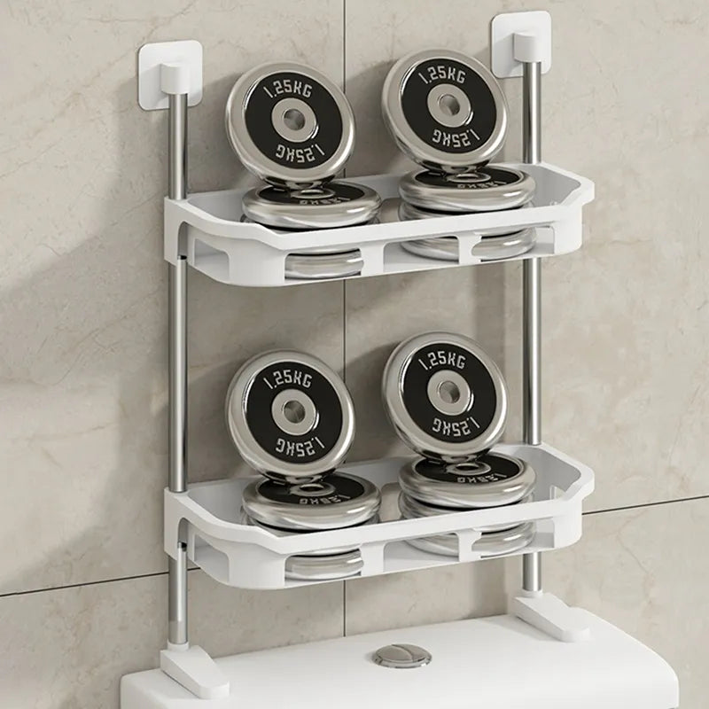 Shelf Above The Toilet Tank,Toilet Rack,Punch-free Multi-functional Storage Rack With Supporting Feet Bathroom Accessories