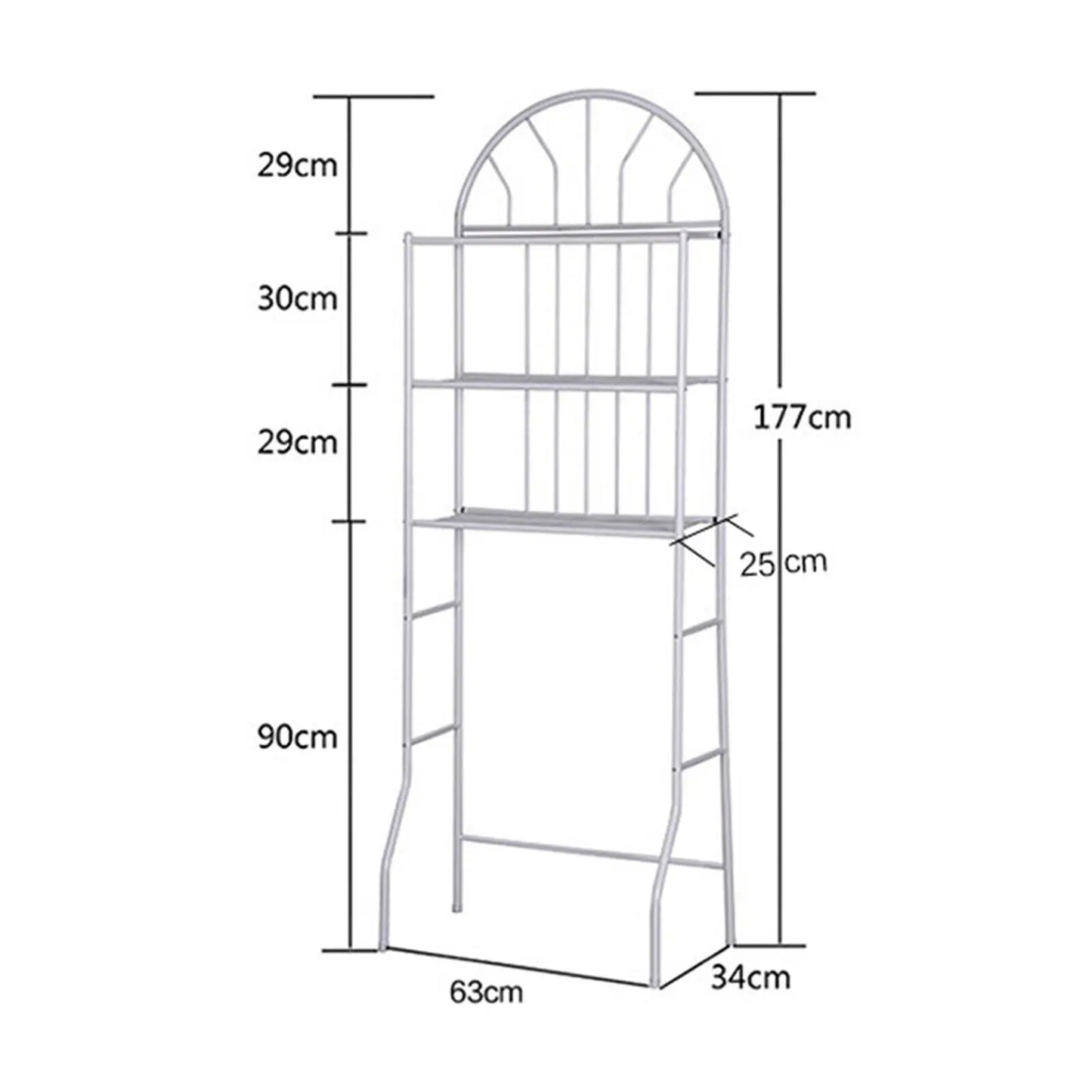 Over The Toilet Storage Rack Shelves Bathroom Organizer Stand Space Saver 3-Tier