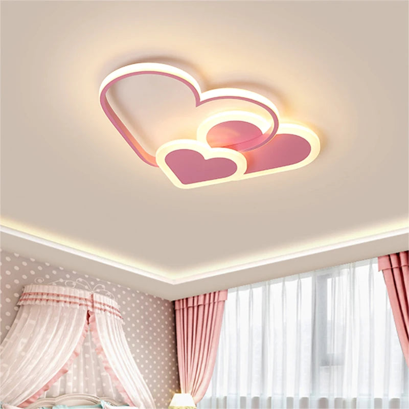 Dimming Light Led Light Children's Bedroom Ceiling Light Metal Children's Room Modern Love Living Room Cartoon Celing Lamps