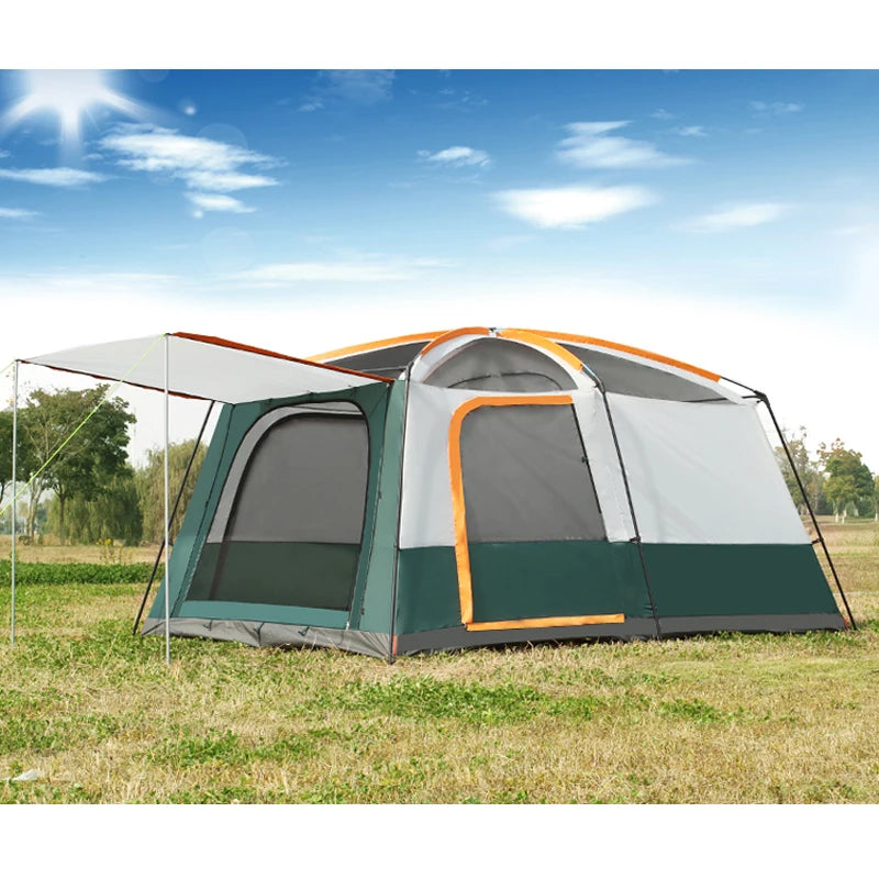 5-8persons Double Layers Outdoor 1Living Rooms And 1hall Family Camping Tent In Top Quality Large Space Glamping Medium Size