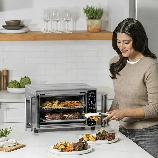 6-Slice Digital Toaster Oven Air Fryer with 19 One-Touch Presets, Stainless Steel