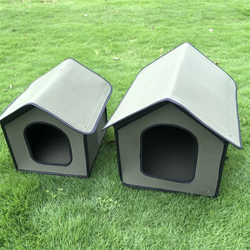 Waterproof Cat House Removable  Dog Cage   Foldable Dog Bed  Outdoor Enclosed Warm Dog Kennel  House for Dogs Cats  Pet Supplies