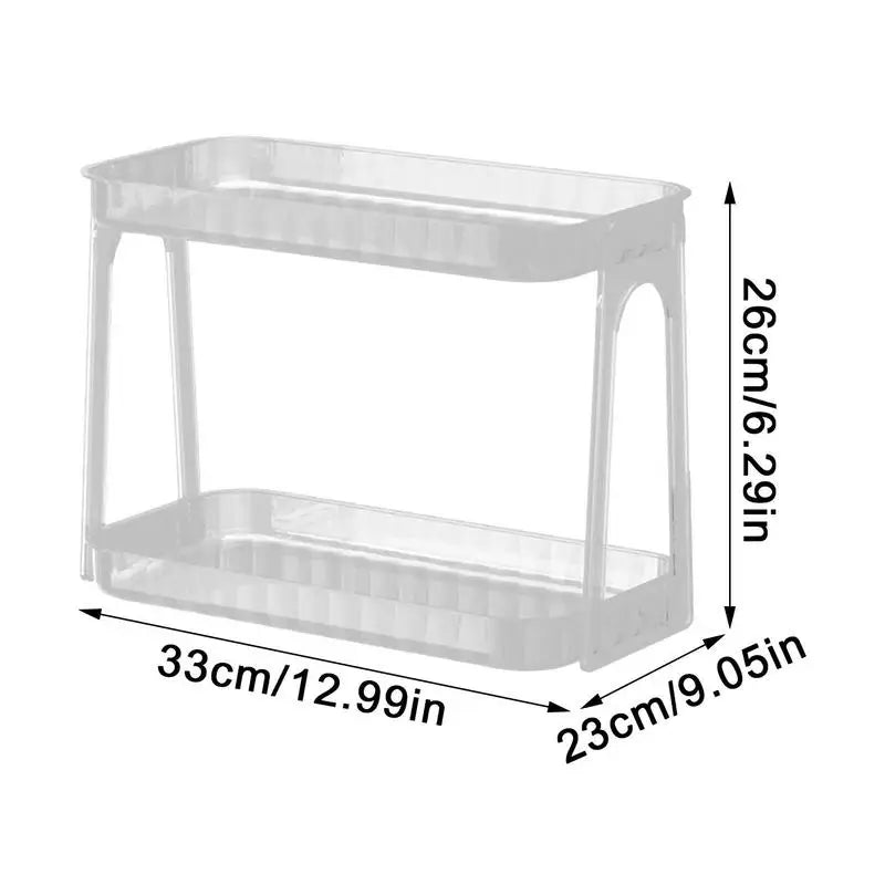 Counter Storage Organizer Double Tiers Skincare Rack Perfume Holder For Vanity Organization Standing Skincare Shelf For Bathroom