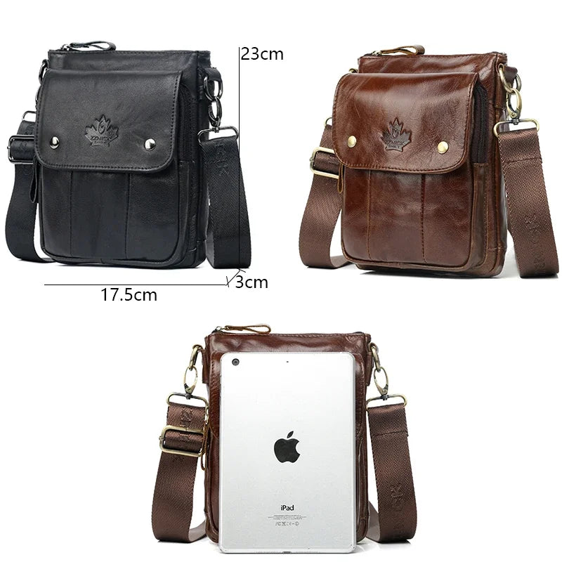 Men's Shoulder Bag Genuine Leather Bag Messenger Bags For Men 2019 Fashion Flap High Quality Luxury Shoulder Crossbody Bags