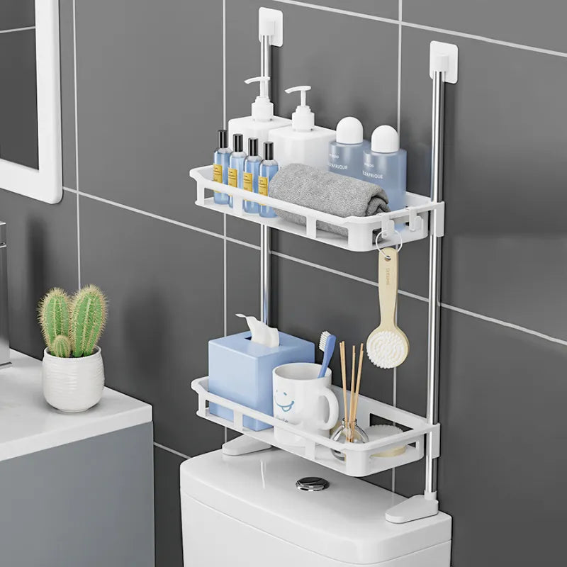 Shelf Above The Toilet Tank,Toilet Rack,Punch-free Multi-functional Storage Rack With Supporting Feet Bathroom Accessories