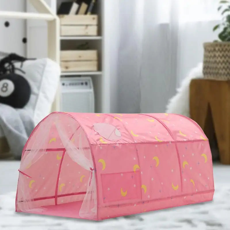 Bed Tent for Kids Tent House Canopy Bed Dream Privacy Space Full Sleeping Tents for Two Single Beds Frame Design