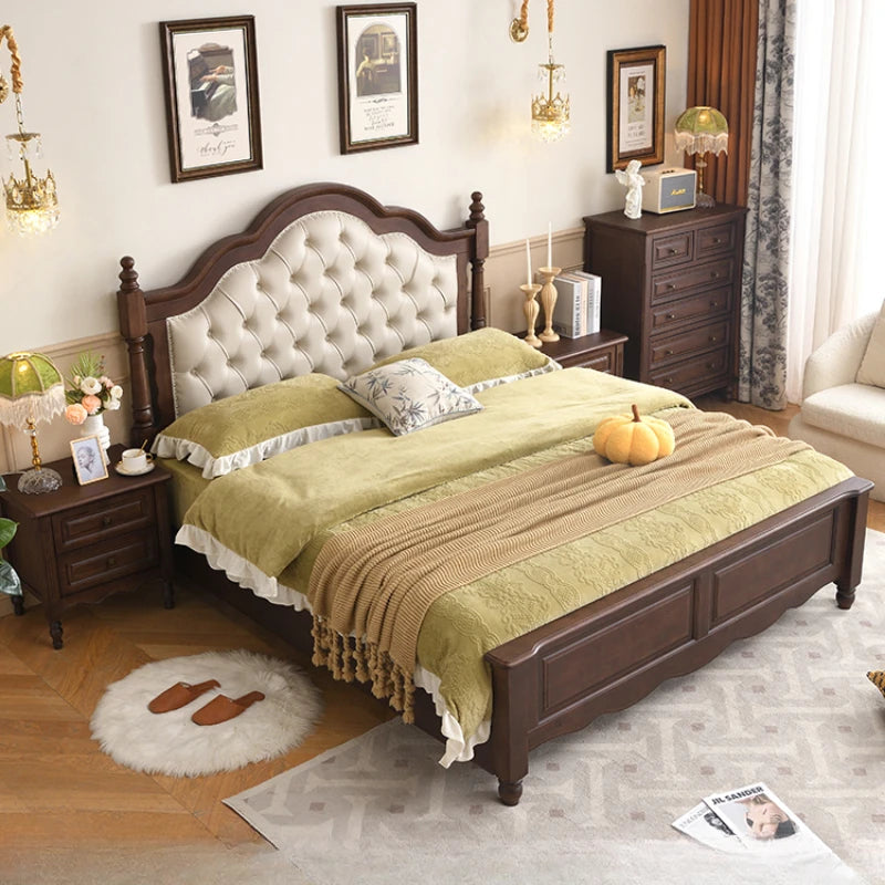 Princess Soft Double Bed European Simple Large Human Bedroom Bed King Bedframe Luxury Muebles Para Dormitorio Nordic Furniture