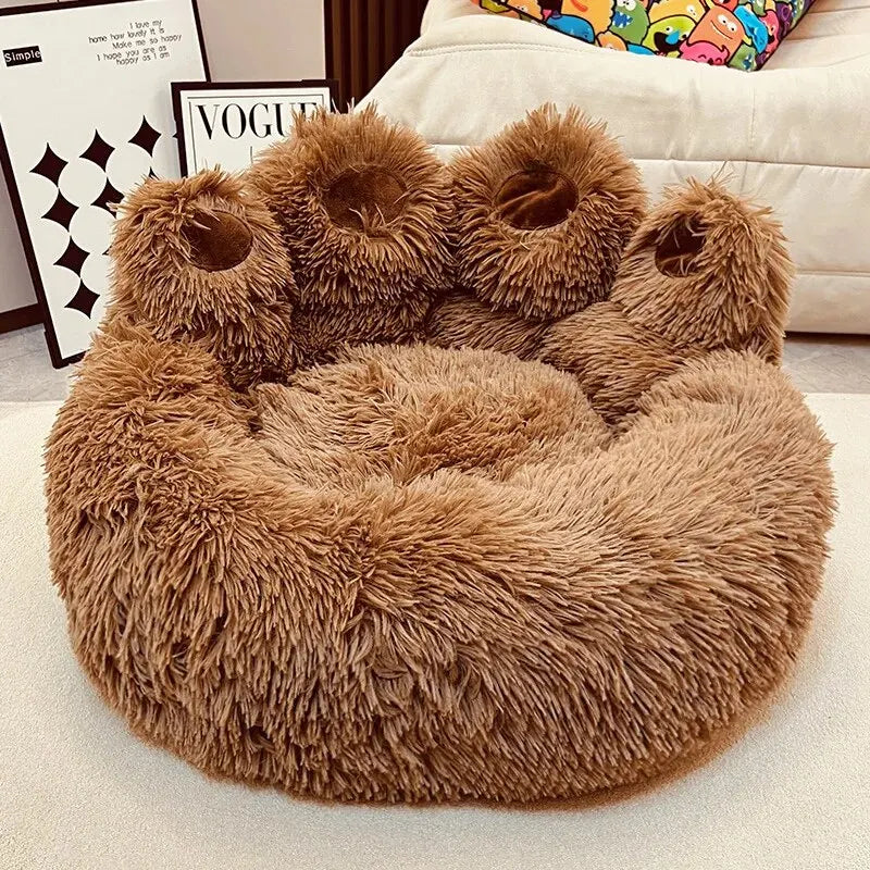 Pet Sofa Beds Soft Long Plush Dog Kennel Winter Home Supplies Washable Warm Cat Sleeping Mat