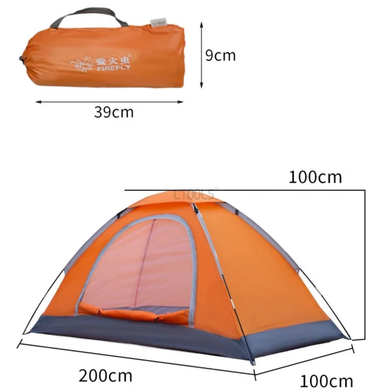 Single Tent 2 Person Backpacking Tent Thickening Ultralight Travel Tent Waterproof Hiking Survival Outdoor Camping Fishing Tent