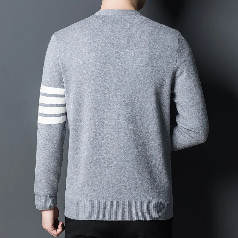 Cashmere Cardigan Knit Men 2022 Korean Fashion Solid Winter Luxury Stylish Men's Clothing Sweater Sheep Wool Knitwears