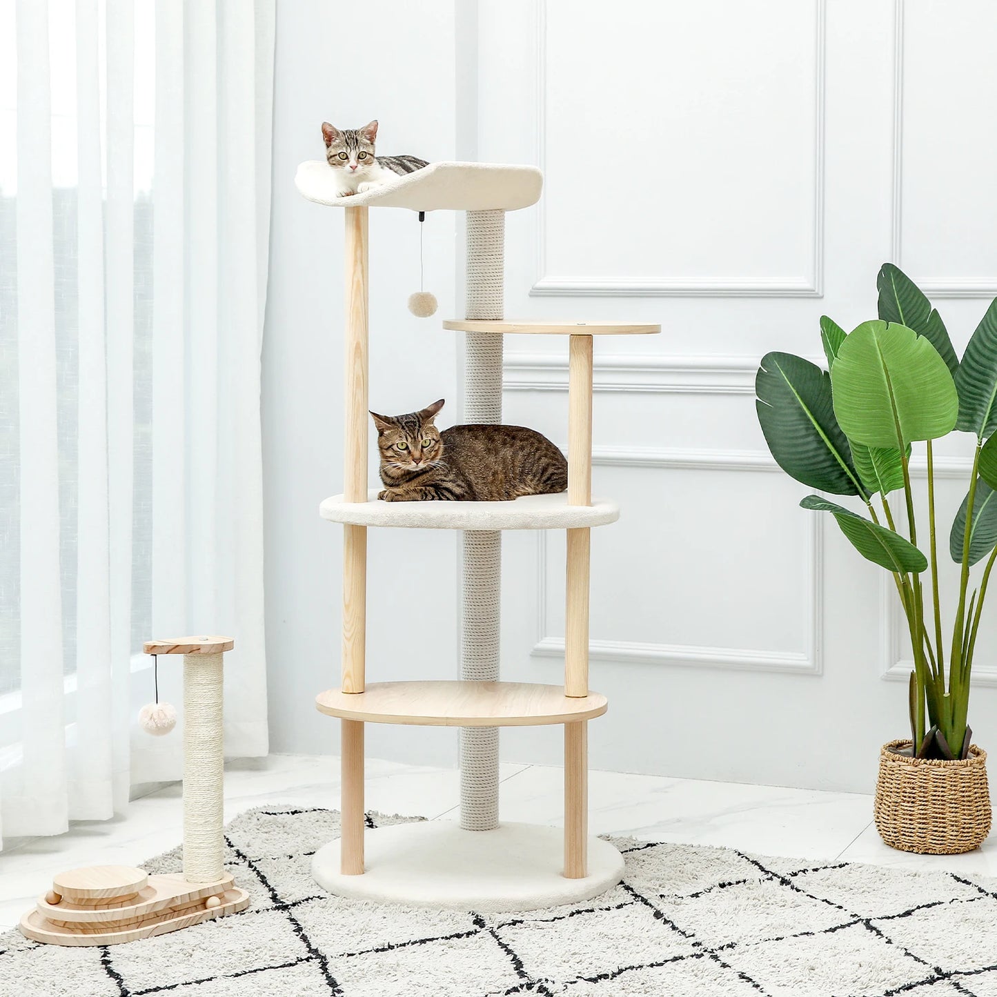 Cat's House Scratcher Home Furniture Cat Tree Towel Pets Hammock Climbing Frame Toy Spacious Perch for Dropshipping