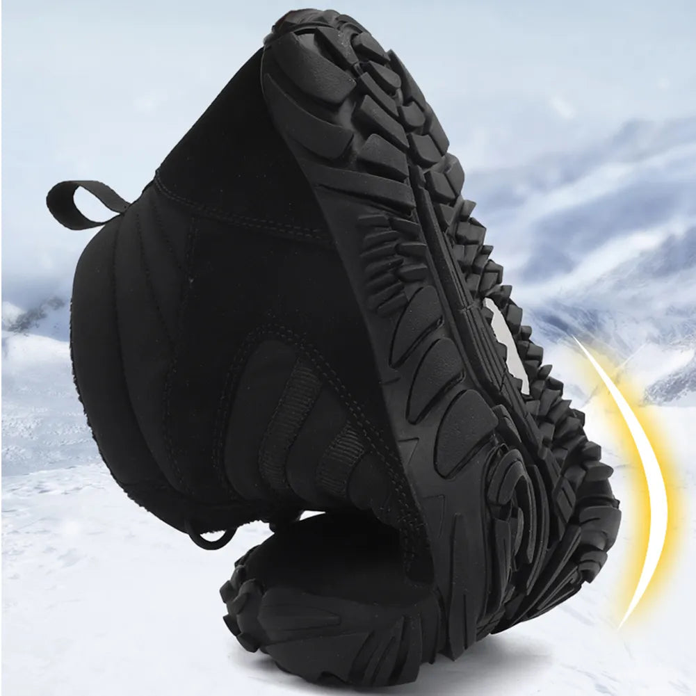 2023 Winter Booties Men Snow BareFoot Casual Shoes Outdoor Work Shoes Ladies Warm Fur Men Ankle Shoes Male Snow Boots Big Size