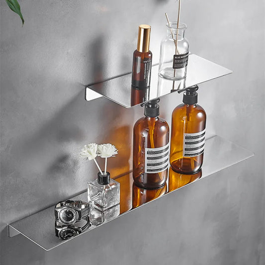 Black / Chrome Bathroom Shelf Thicken Stainless Steel Corner Shelves Towel Rack Shampoo Holder Kitchen Storage Rack 70 /80 /90cm