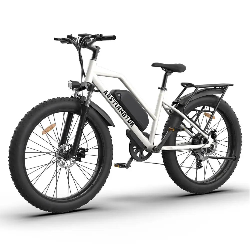 Aostirmotor 26 Inch Electric Bicycle 45km/h Fat Tire 3 Riding Modes Adult Electric Mountain Bike with 48v 13ah Battery