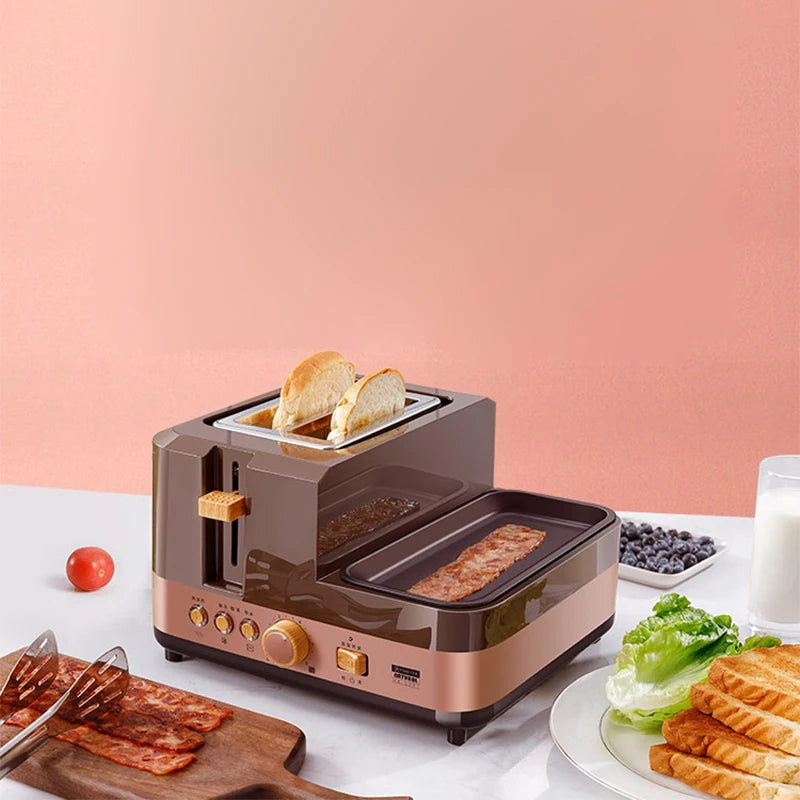 HX-5091 4 In 1 Multifunction Electric Breakfast Machine Toaster Sandwich Machine Household Frying Pan Bread Maker Egg Steamer